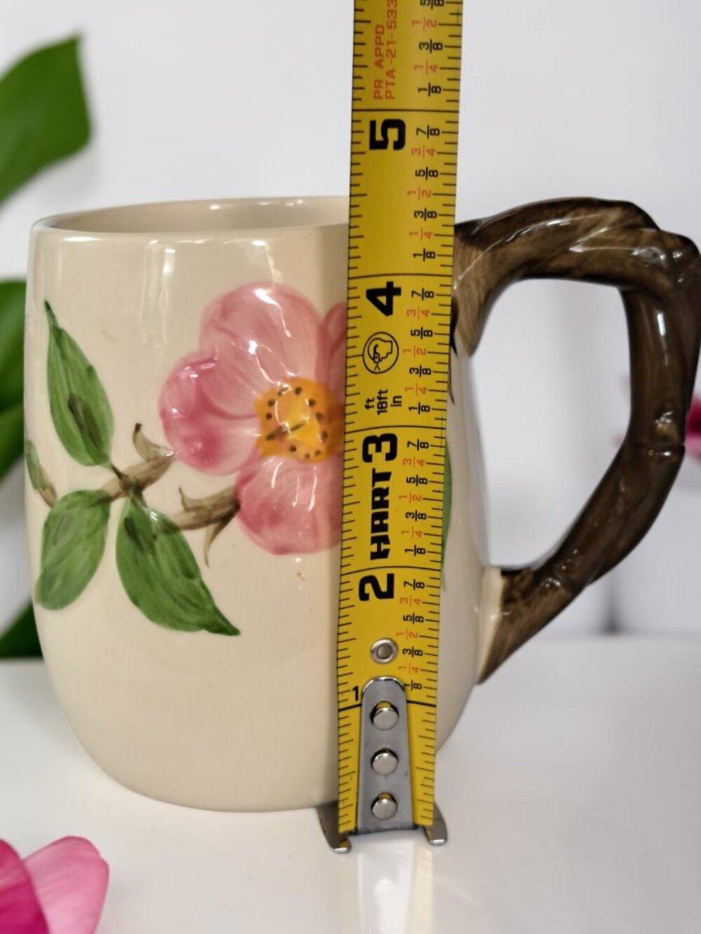 VTG Franciscan Desert Rose Floral Grandmug Hand Painted Mug 4.25”H. - Picture 7 of 14